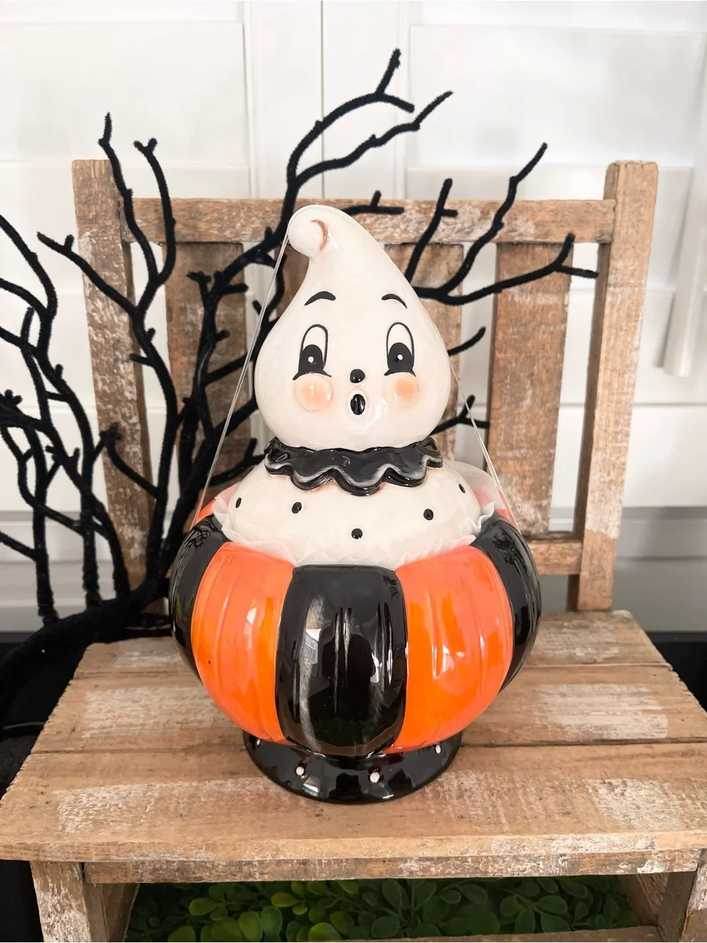 New Johanna Parker Ghost on Pumpkin canister - Orange & Black
